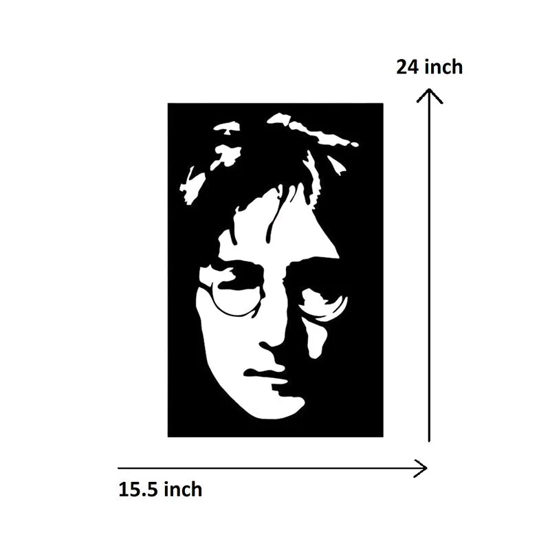 John Lenon Black Iron Wall Accent media 5