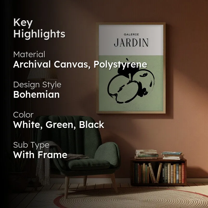 Galerie Jardin Canvas Wall Painting With Brown Frame media 2