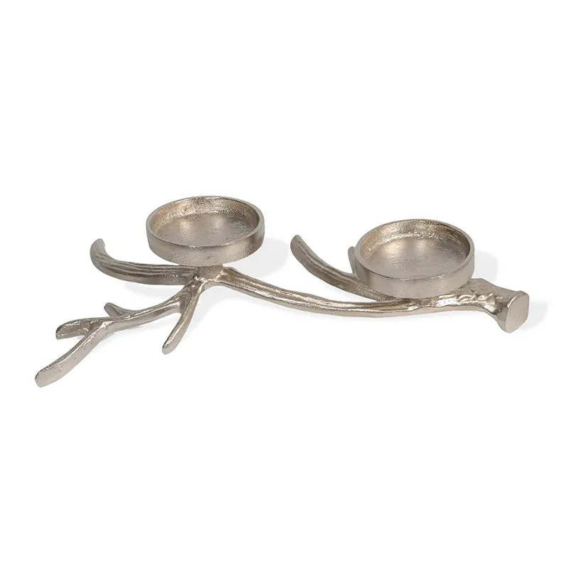 Antler Charm Candle Holder - Silver media 4