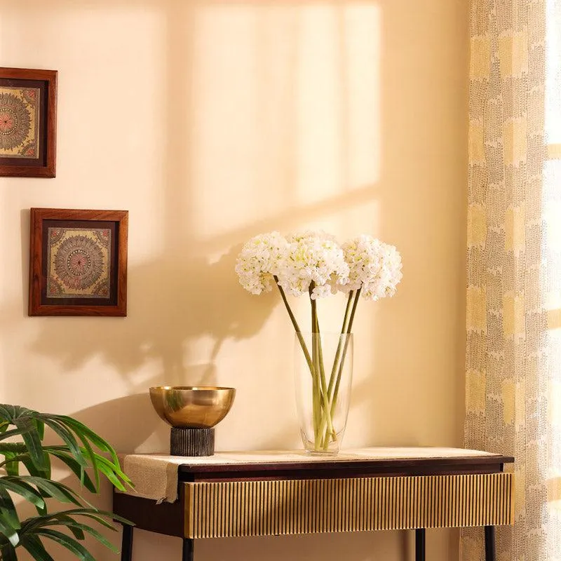 Artificial Realistic Hydrangea Flower Stick (White) - Set Of Three media 6