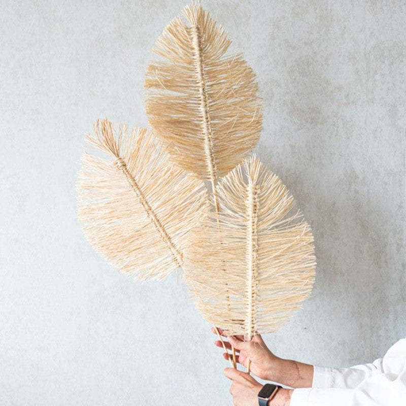 Ruban Handcrafted Boho Leaf Stick - Set Of Three