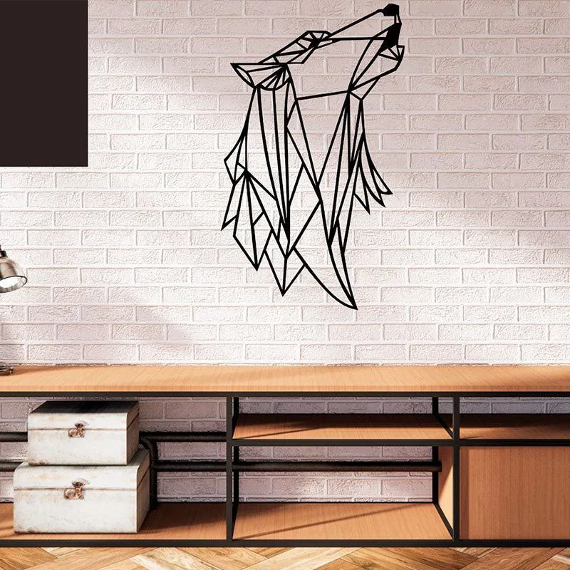 Wolf Howl Black Iron Wall Accent media 1