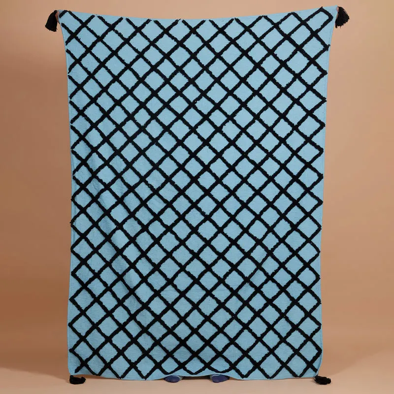 Grid Tufted Cotton Throw media 3