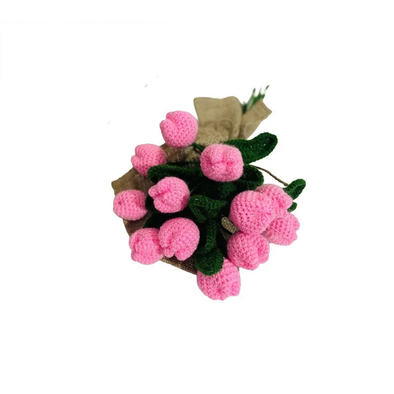Crochet Handmade Rose Bouquet (Pink) - Set of Twelve media 3