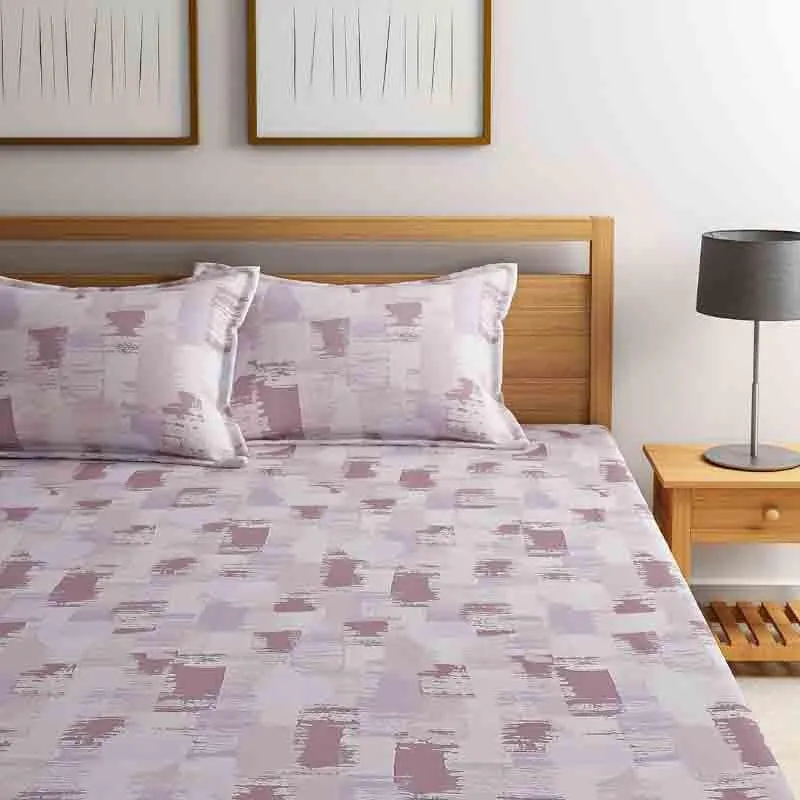 Dry Brush Paint Cotton Bedsheet - 210 TC media 1