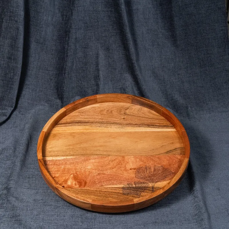 Artistry Printed Wood Rotating Serving Platter media 5