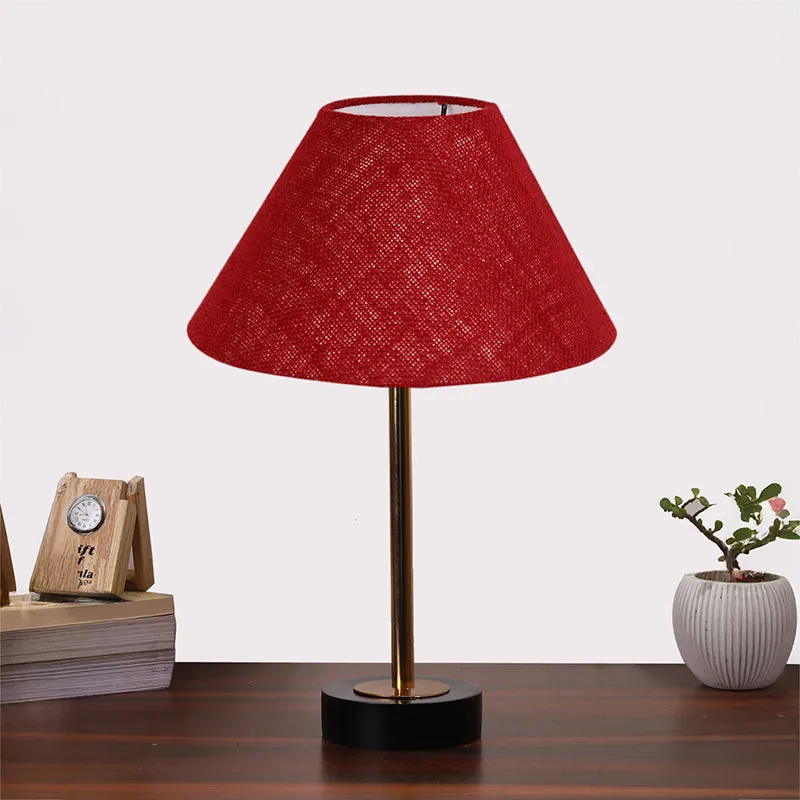 Sienna II Rodin Wooden Table Lamp - Maroon,Gold,Black media 3