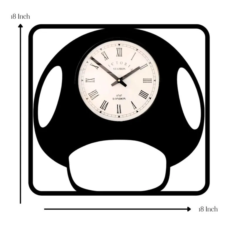 Toonora Steel Analog Wall Clock - Black media 7