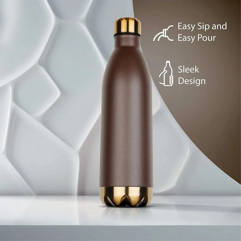 Ferusa Hot & Cold Thermos Water Bottle (Brown & White, 750 mL Each) - Set Of Two media 8