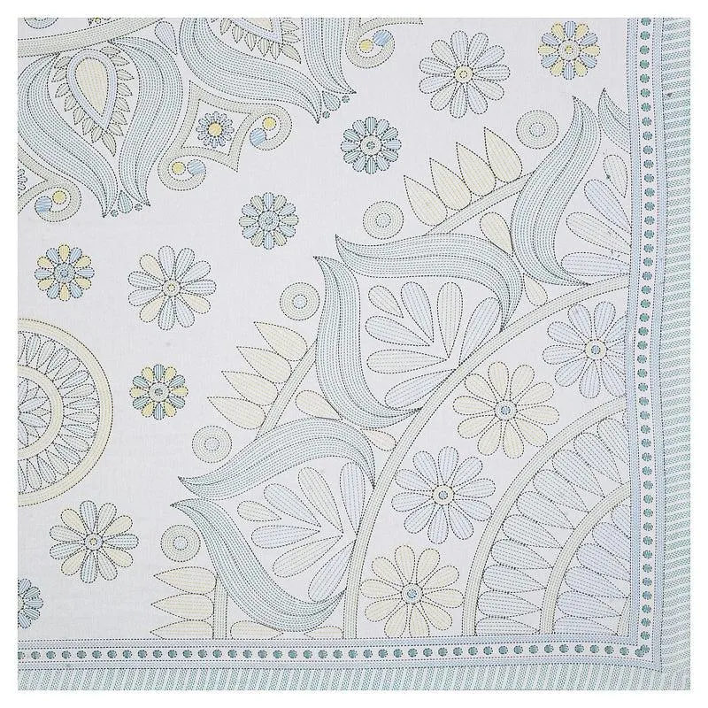 Madviya Floral Diwan Set (Blue) - Six Piece Set media 6
