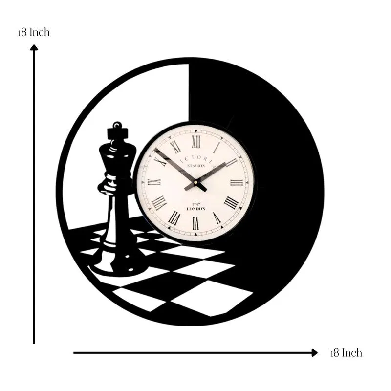 Chessmaster Steel Analog Wall Clock - Black media 7