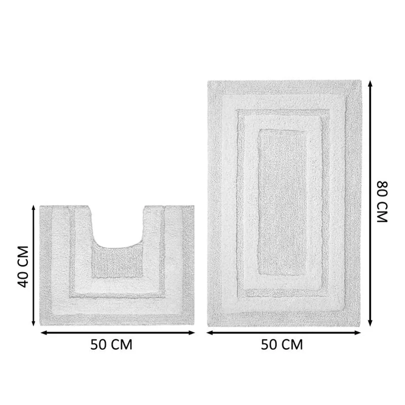 Aqualoom Anti skid Bath Mat (White) - Set Of Two media 11