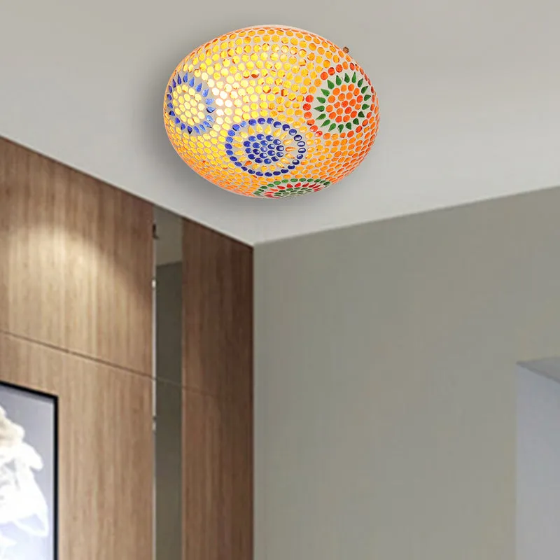 Lucen Flush Mount Glass Ceiling Lamp media 2