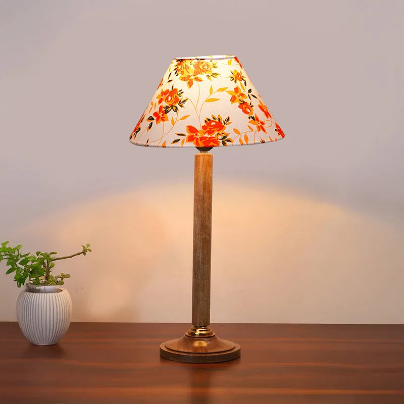 Garden Lights Table Lamp With Wooden Base media 1