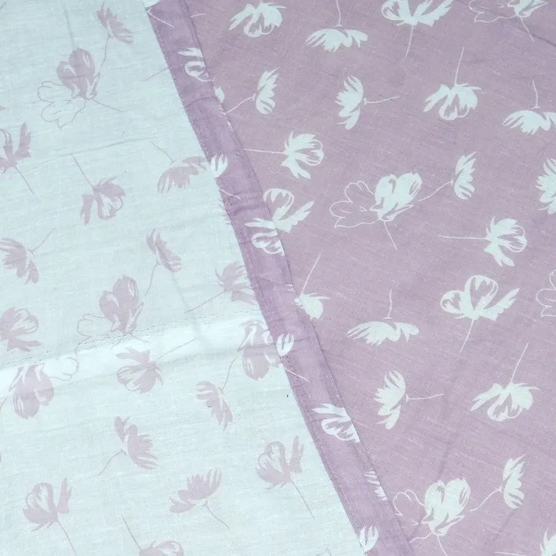 Petal Dots Printed Cotton Dohar (Pink,White) - 120 GSM media 5