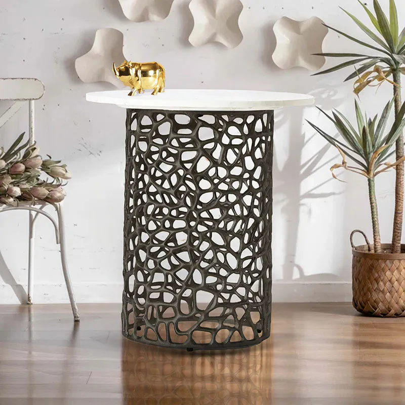 Intrica Tall Neo Aluminum Side Table - Black media 1