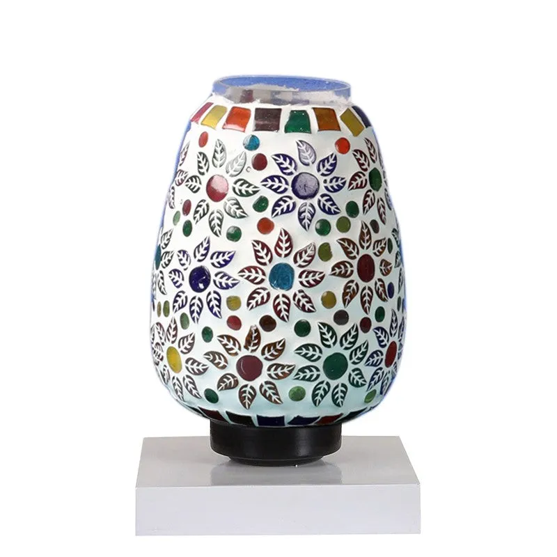 Astrine Glass Table Lamp With Wooden Base - Multicolor media 5