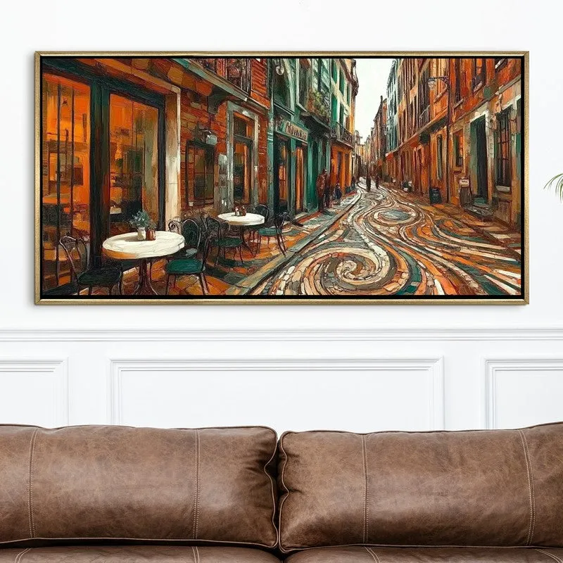 Cobblestone Symphony Canvas Wall Painting media 4
