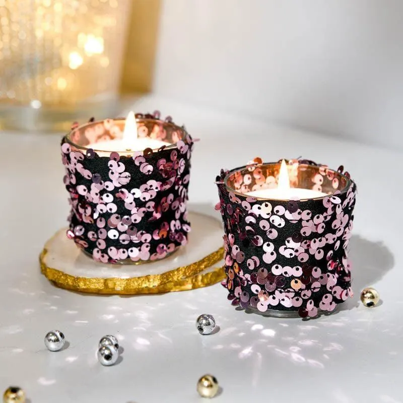 Champagne Pink - Set of 2 Scented Votive Candles media 3