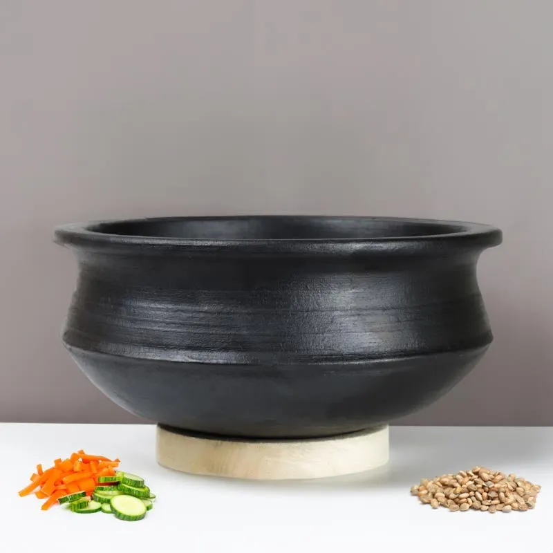 Kalinaw Biriyani Clay Pot Black 3000 mL / 10 Inches media 1