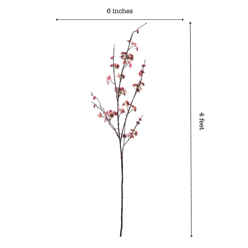 Artificial Realistic Cherry Blossom Stick - Pink media 8