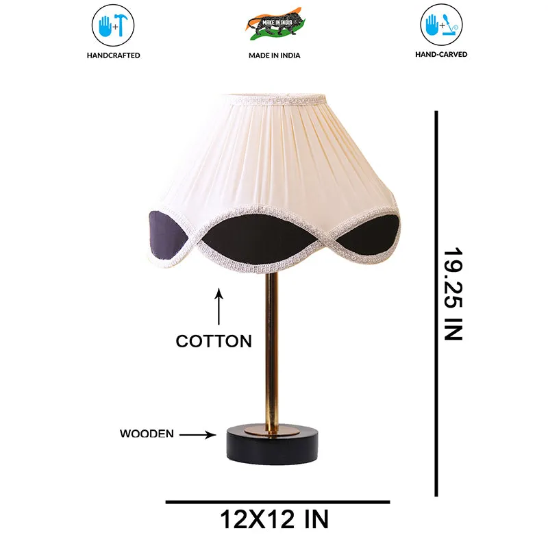 Valenica Rodin Wooden Table Lamp - White,Gold,Black media 7