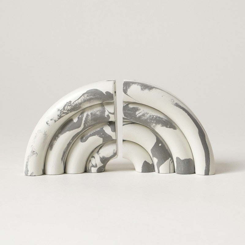 Fig Living Spiral Symmetry Ceramic Book End - Set Of Two media 4