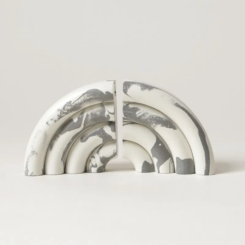 Fig Living Spiral Symmetry Ceramic Book End - Set Of Two media 4