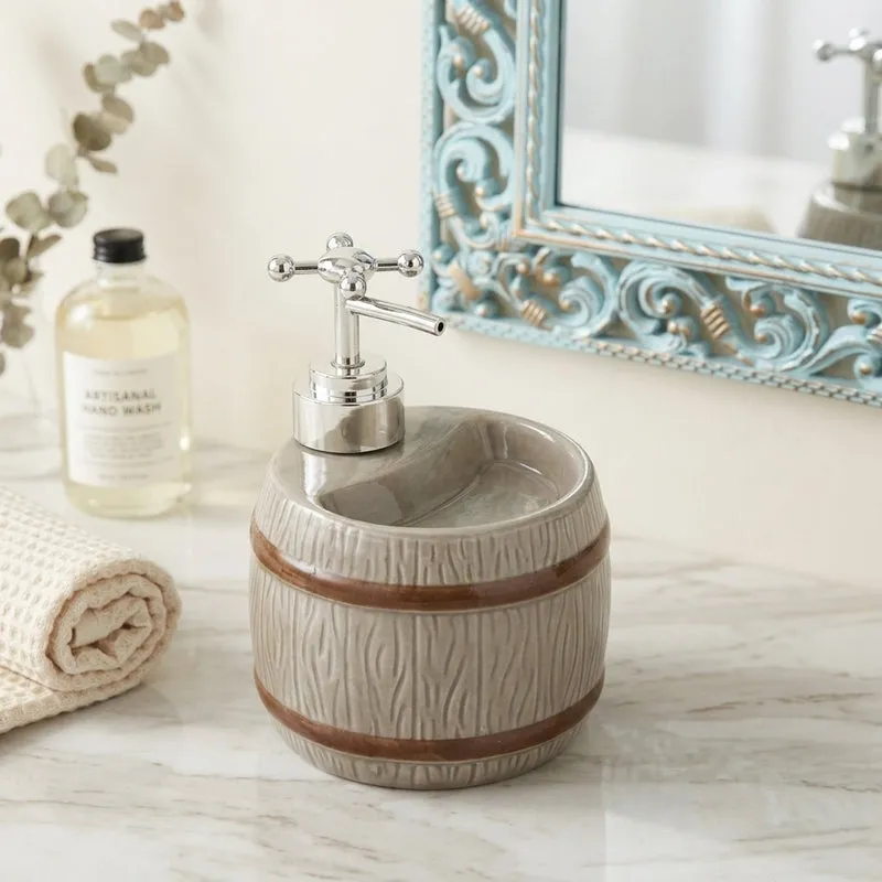 Barrel Wash Soap Dispenser - Grey media 1