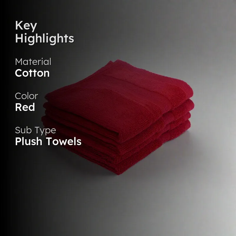 Miorah Face Towel (Red) - Set Of Four media 2