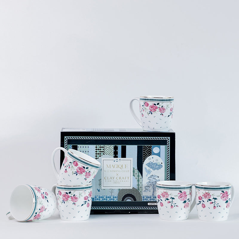 Magique: Portrait of a Rose Bone China Chai Mugs (180 mL Each) - Set of Six media 4