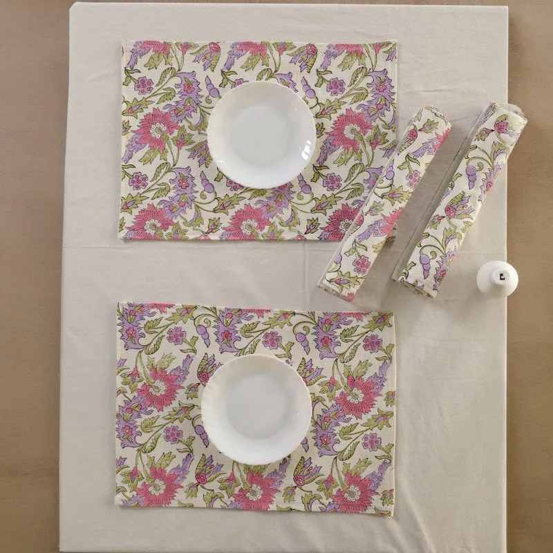 Botanical Bliss Canvas Table Mats - Set Of Six media 5