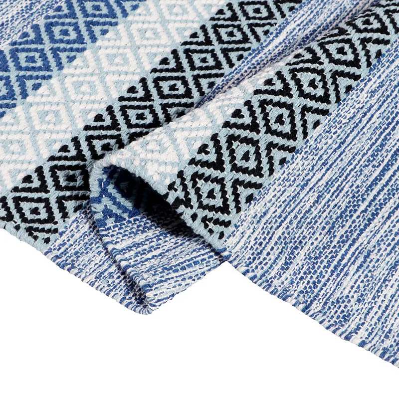 Runelle Cotton Runner Rug - Blue media 6