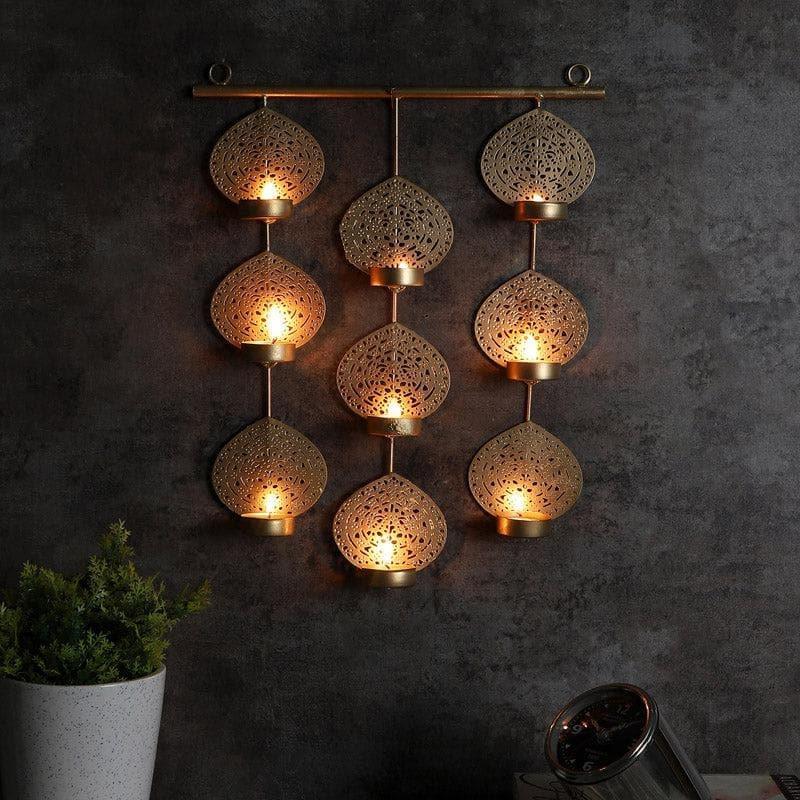 Ethnic Leaf Hanging Tealight Candle Holder image 4