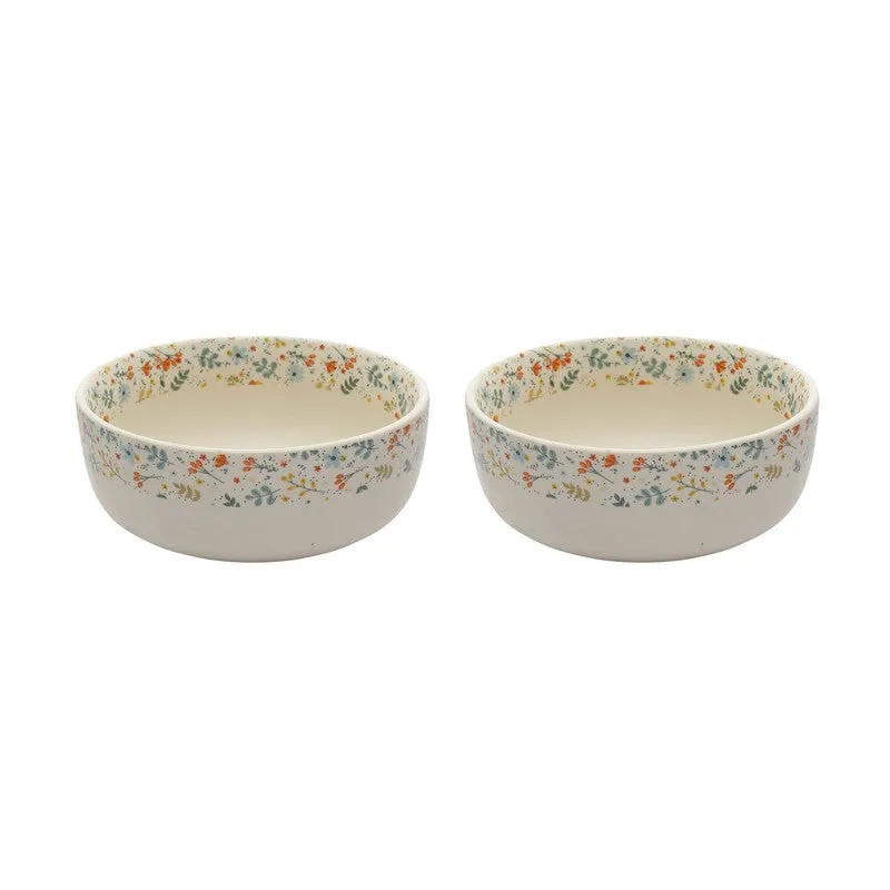 Florona Multicolor Stoneware Serving Bowls - Set Of Two media 3