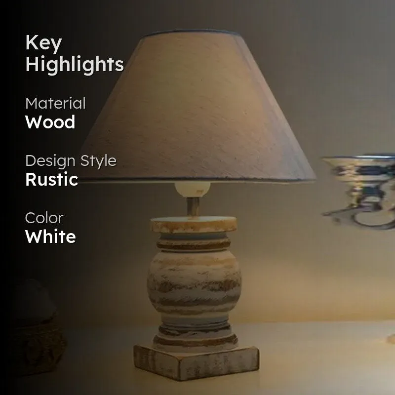 Aliora Nova Wooden Table Lamp - White media 2