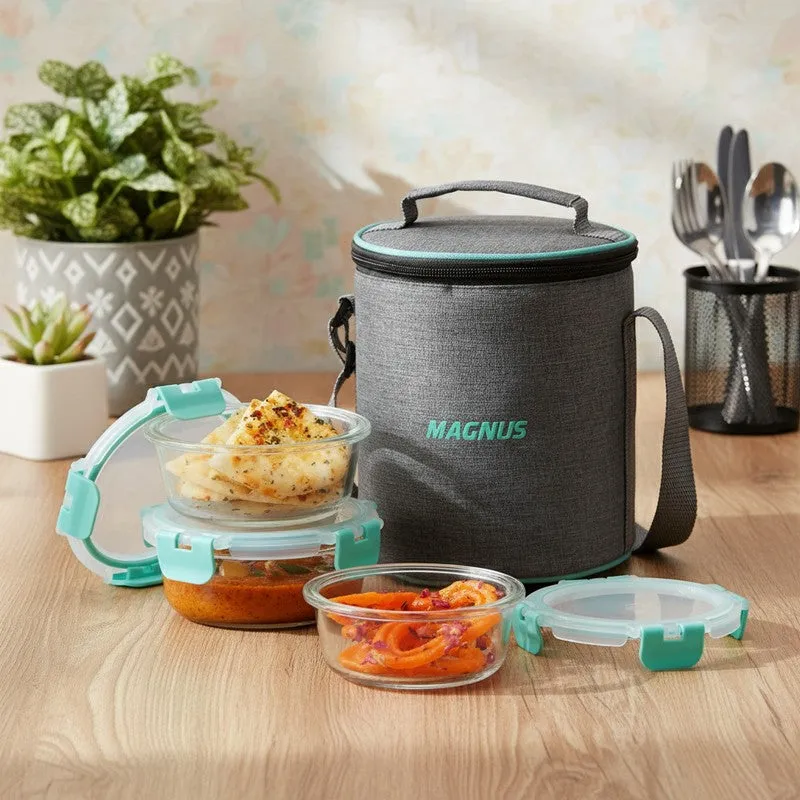 Aviro Snap Lunch Box with Lunch Bag - Four Piece Set media 1