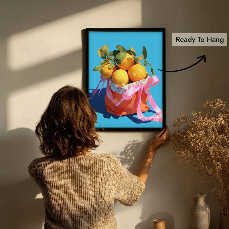 Zesty Vivid Canvas Wall Painting - Black Frame media 7