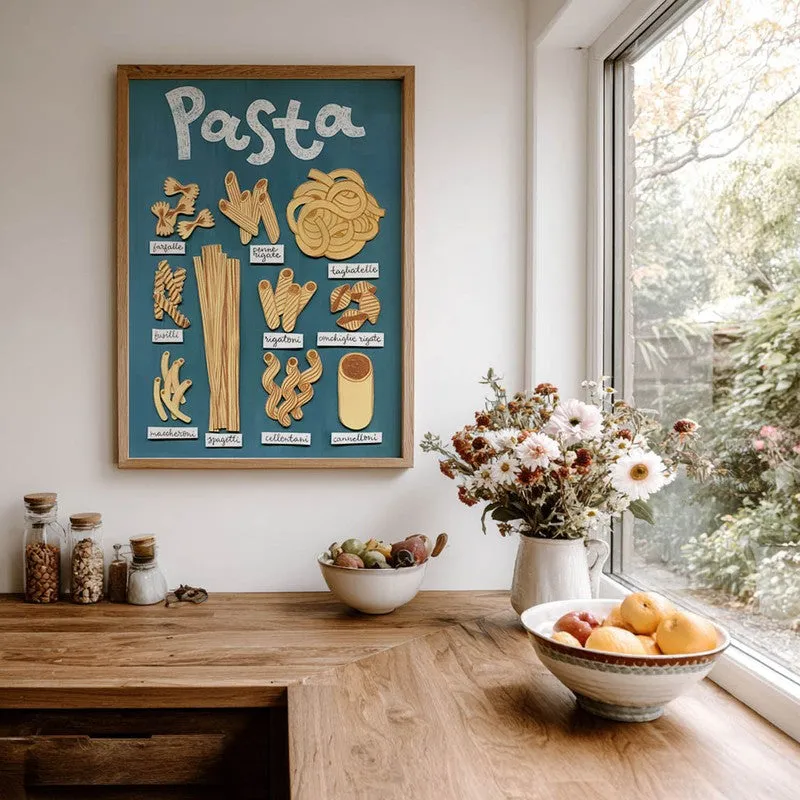 Sades Of Pasta Archival Canvas Wall Art - Brown media 8