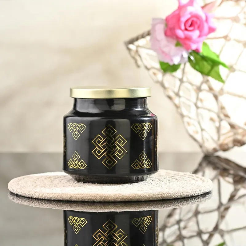 Rangoli Seal Airtight Jar (Black) - 550 mL media 1
