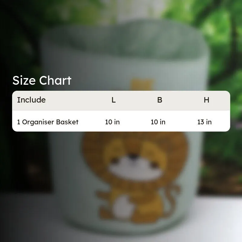 Leo Loom Organiser Fabric Basket - Lion Paw Collection media 9
