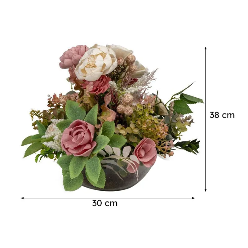 Eldarine Solawood Floral Bunch With Glass Pot media 7