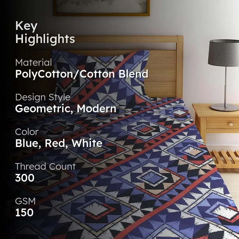 Megan Abstract Bedsheet - 150 GSM media 2