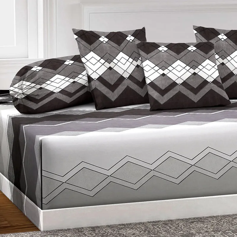 Monochrome Geo Diwan Set - Six Piece Set media 3