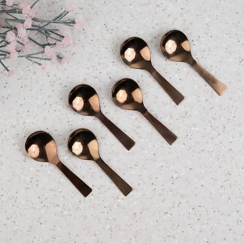 Umava Premium Gold Stainless Steel Masala Spoon Set of 6 media 6