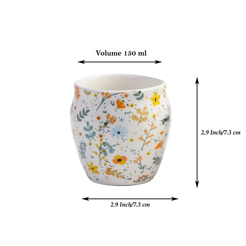 FloraSip Ceramic Kulhad ( 180 mL Each) - Set Of Four media 7