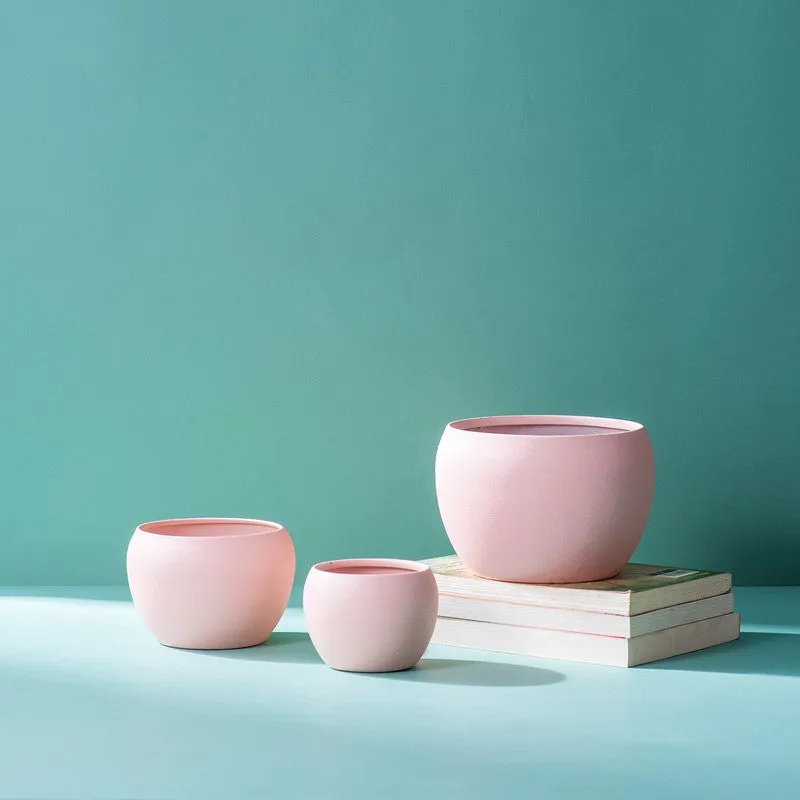 LeafNest Mild Steel Planter (Pink) - Set Of Three media 4