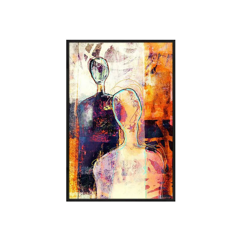 The Duality Of Spirit Abstract Wall Painting With Frame media 4