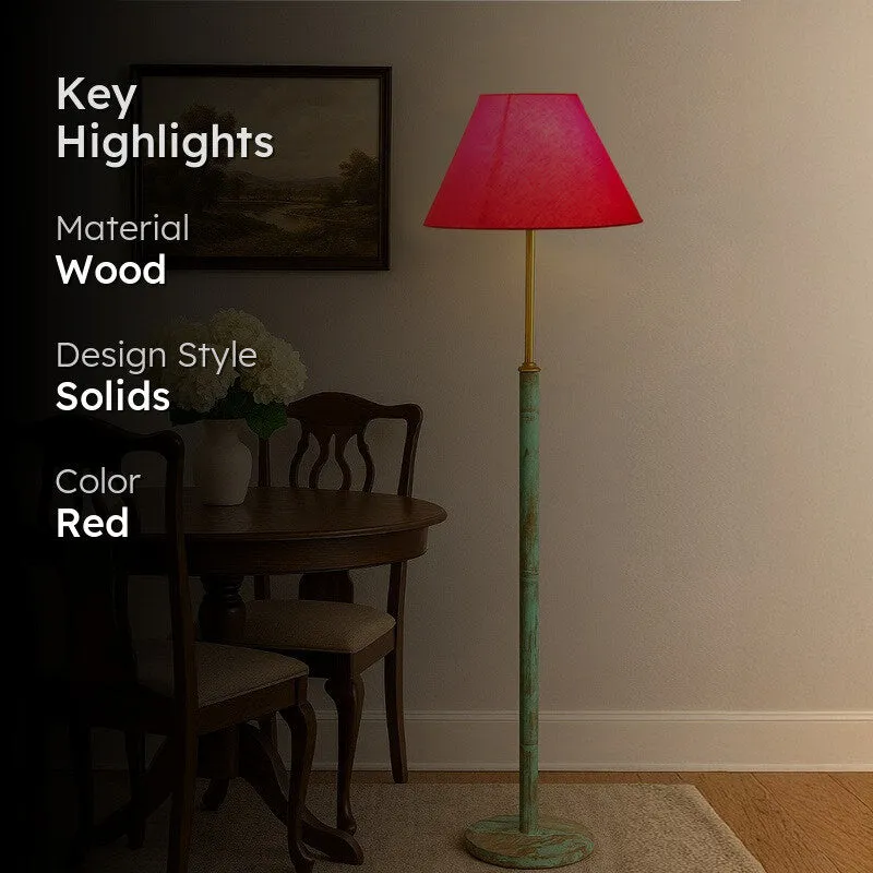 Canyon Glow Wooden Floor Lamp - Red media 2