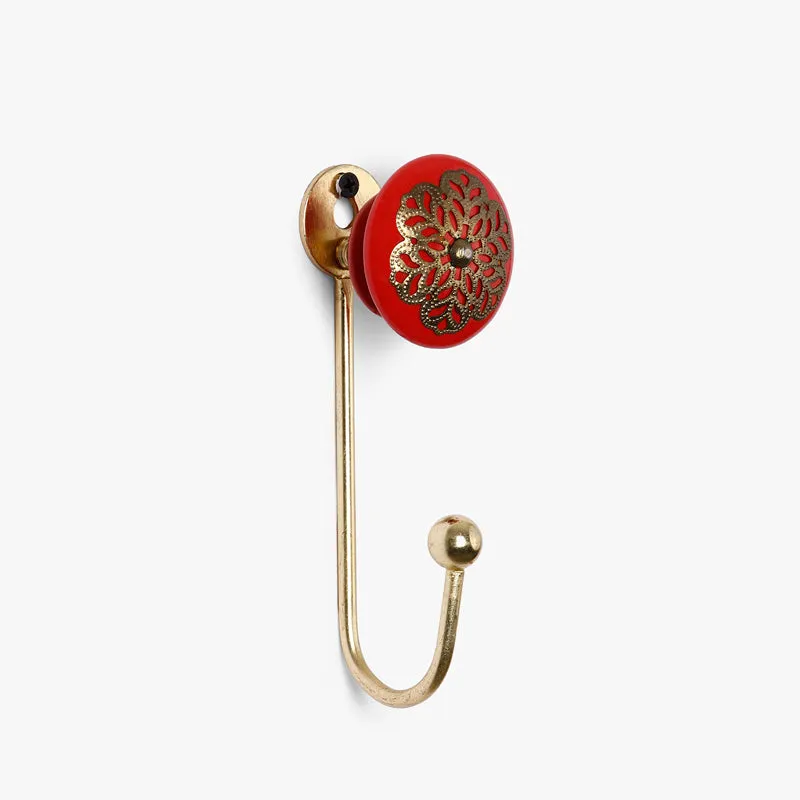 Red Flora Filigree Wall Hook media 4